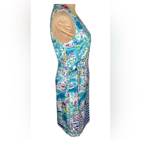 Lilly Pulitzer Marli Postcards From Positano Engineered Stretch Crepe Dress Sz 2 - Picture 13 of 16